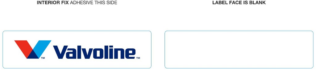 Service Sticker 110x28 Valvoline Custom Template