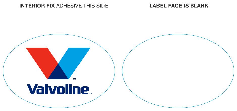 Service Sticker 50x75 Valvoline Custom Template