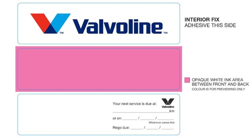 [355812] 6516 Generic Service Sticker Slimline Rego