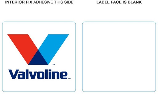 [360167] Service Sticker 61x64 Valvoline Custom Template